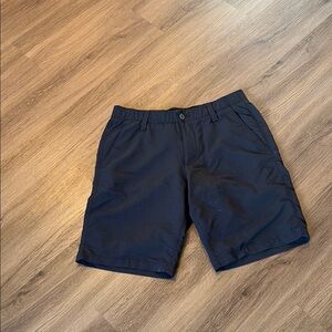 Under Armour Black Flat Front Shorts Relaxed Fit
